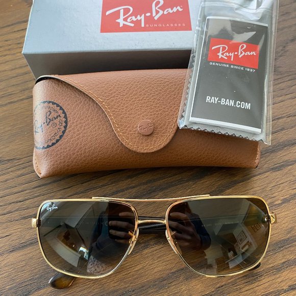Ray Ban Accessories - Ray Ban Sunglasses, Authentic, Gold and Tortoise